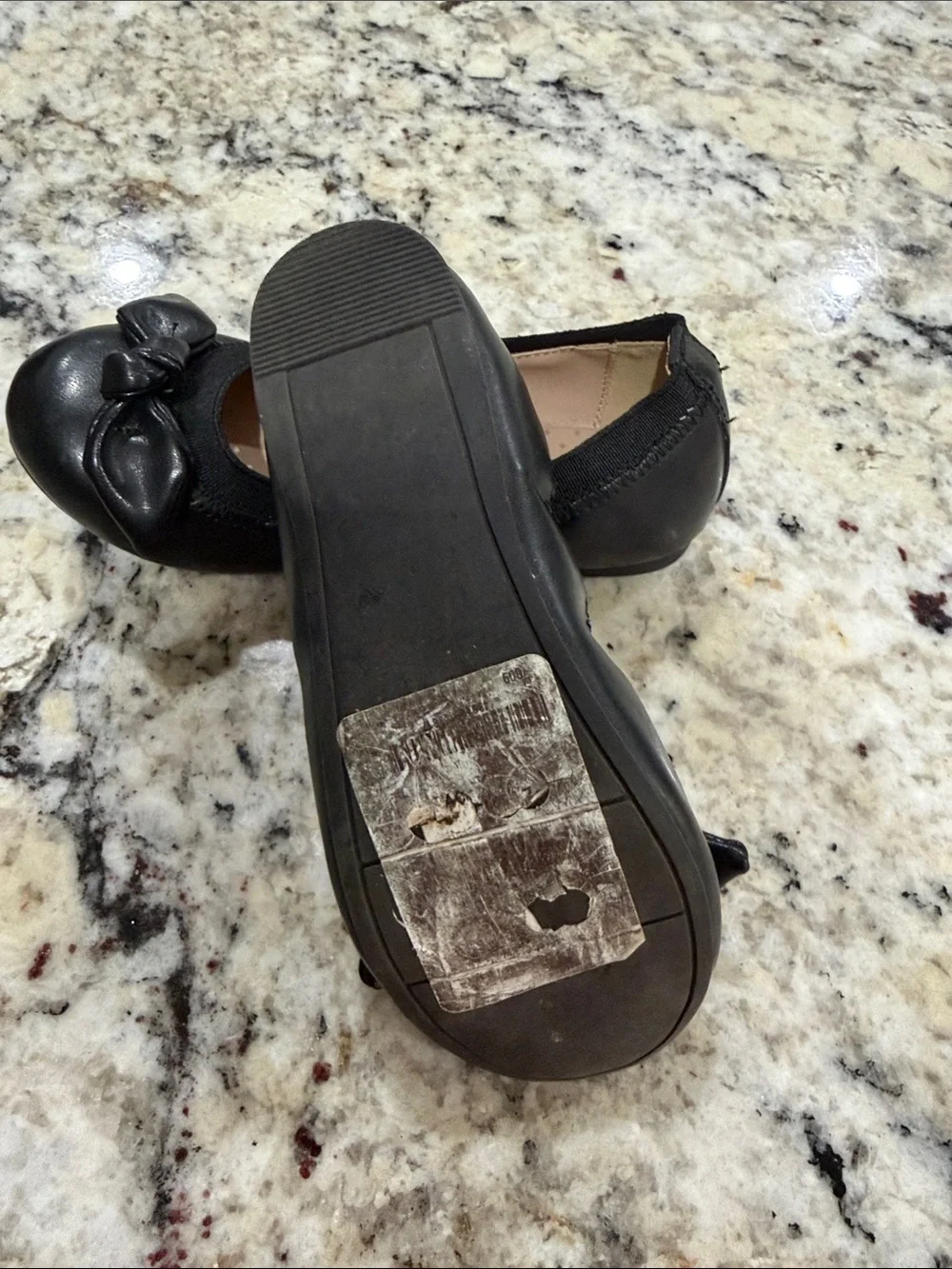Girls' Sz11 Black Bow Ballet Flats - Nordstrom Rack